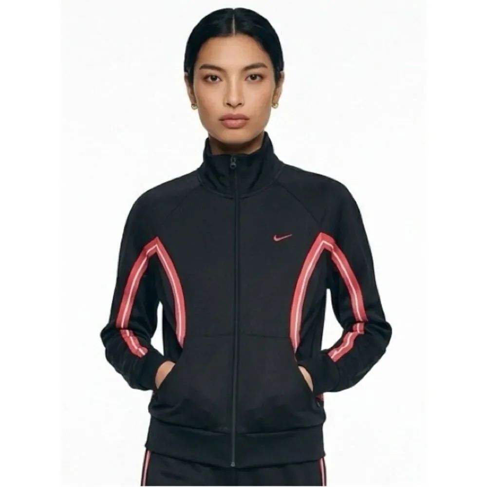 NIKE | Black & Red Full Zip Front Track Jacket Women’s Size X-Small